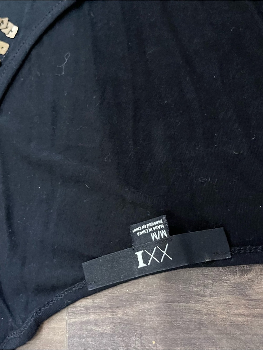 Forever 21 Black Tank with Gold Sequin Chevron Pattern - Picture 3 of 3